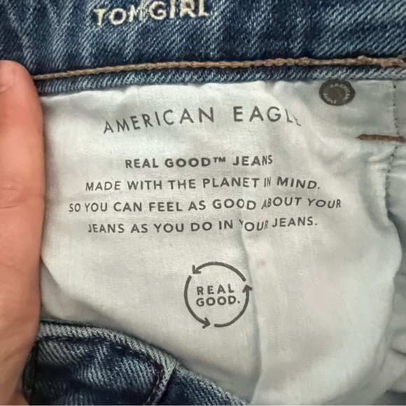 American Eagle Ankle Cut Button Fly Stretch Jeans - Picture 7 of 9